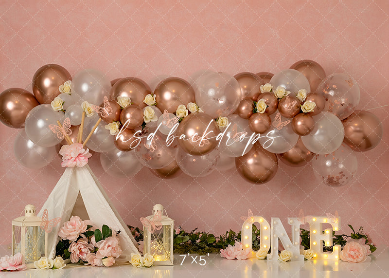 Boho Butterfly Birthday (ONE) - HSD Photography Backdrops 