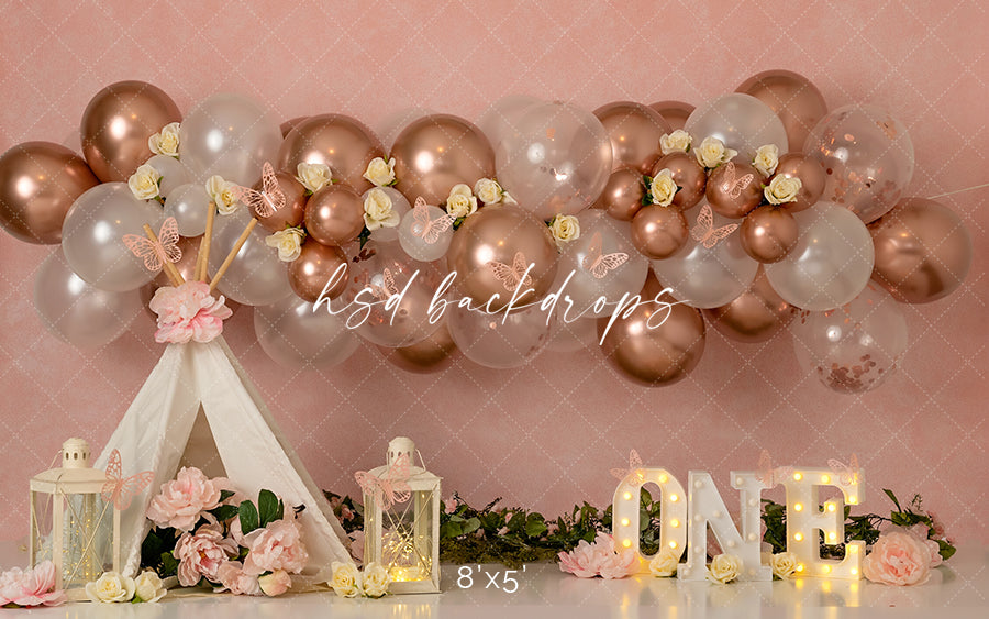 Boho Butterfly Birthday (ONE) - HSD Photography Backdrops 