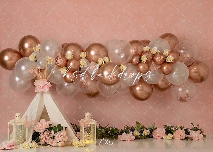 Boho Butterfly Balloons - HSD Photography Backdrops 