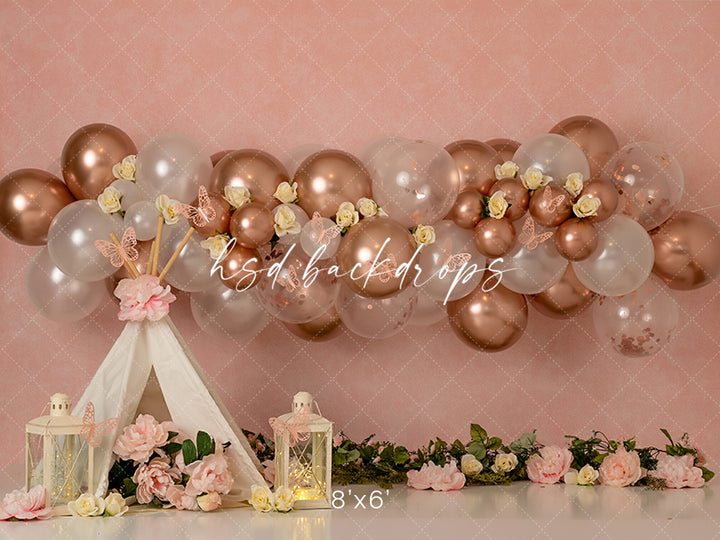 Boho Butterfly Balloons - HSD Photography Backdrops 