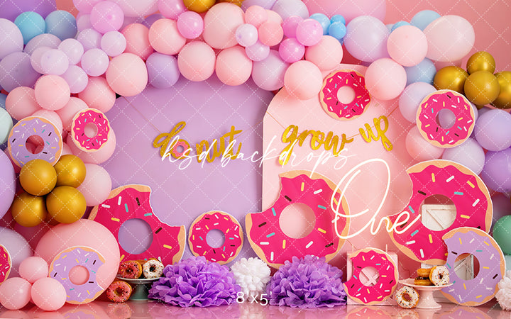 Donut Grow Up (girl) - HSD Photography Backdrops 