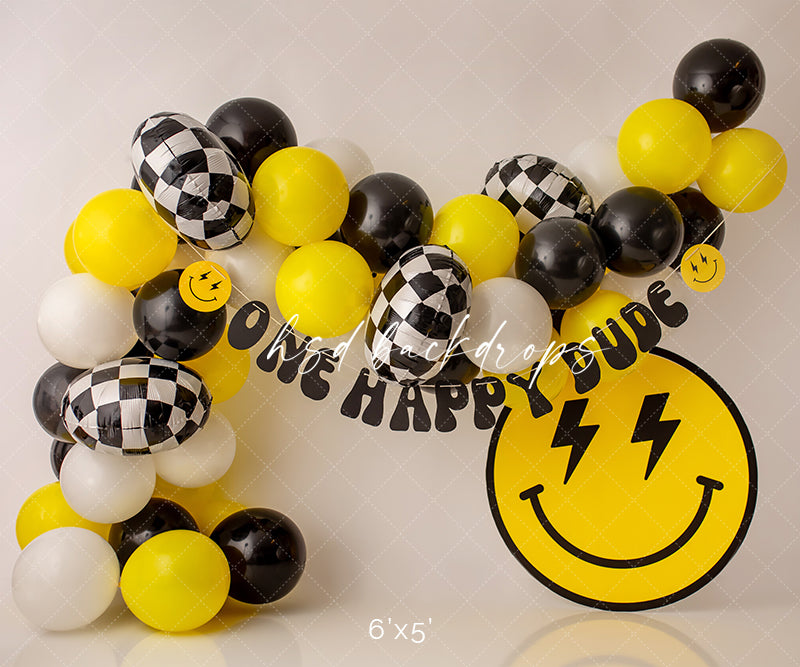 One Happy Dude Birthday Cake Smash Photo Backdrop for Boys